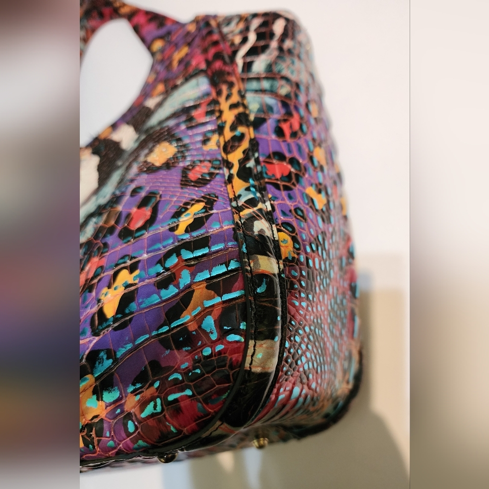 Brahmin Small Carla In Stampede Colorful Melbourne Leather - Picture 13 of 14